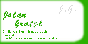 jolan gratzl business card